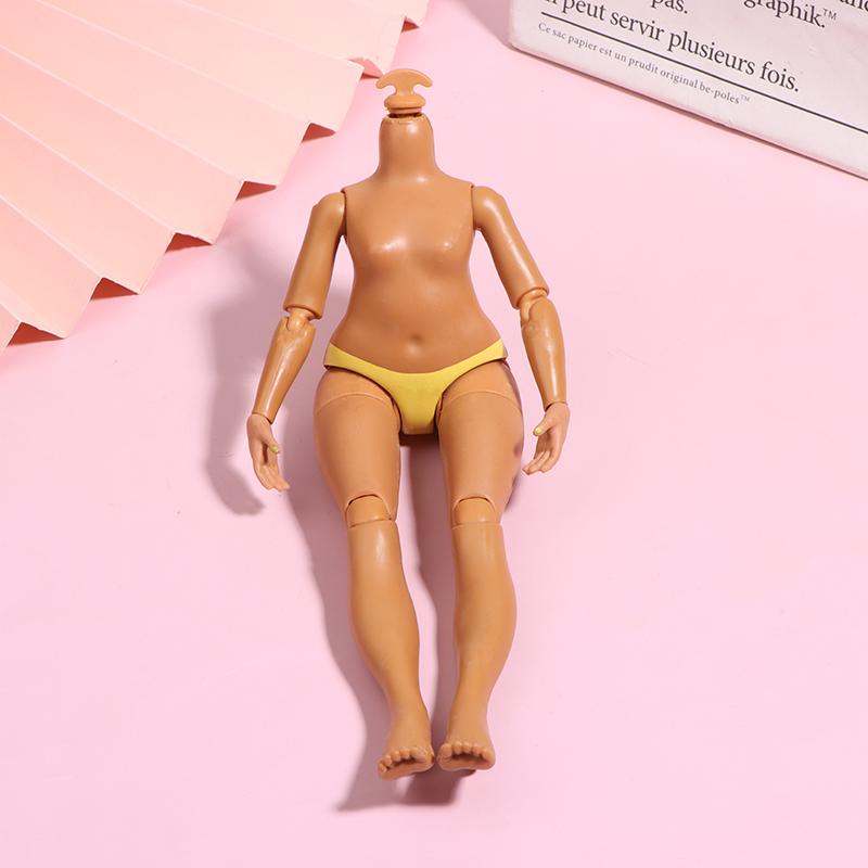 23cm Výška Tělo panenky Velká sestra 1/6 Klouby Pohyblivé tělo Tmavá/ Světle hnědá pleť Slizové doplňky pro panenky