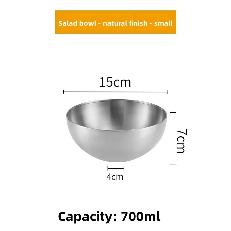 

Stainless Steel Salad Bowl With Measurement Scale For Home Cooking And Kitchen Preparation Silver 15cm