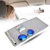 PU Leather Car Sun Visor Organizer CD Glasses Driving License Holder Car CD Sleeve Holder Gray
