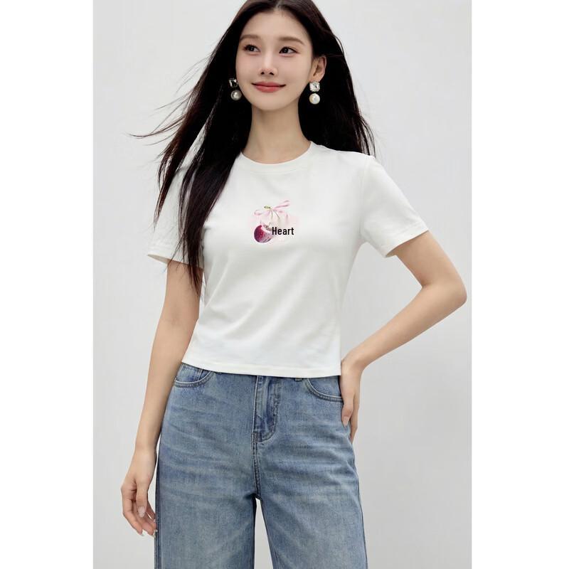 Women s Slim-Fit Printed Short-Sleeve T-Shirt XL