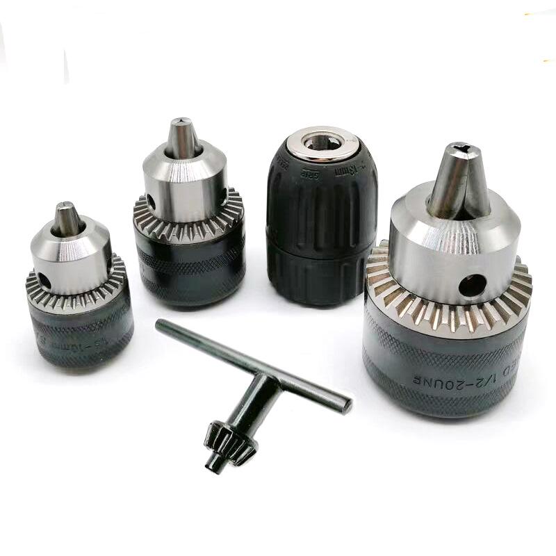 Multi-function Rotary Hammer to Electric Drill Adapter: Round/Square Shank, Four-Flute, Round Head