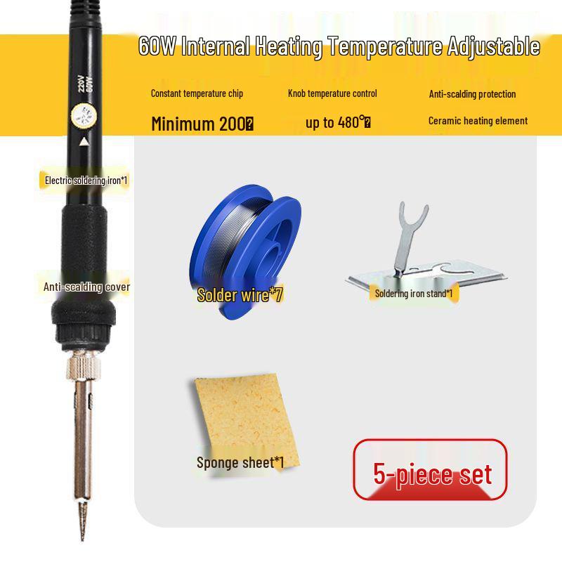 High-Power Digital Soldering Iron: Adjustable Temperature & Constant Heat Ceramic Core for Household Repair & Welding