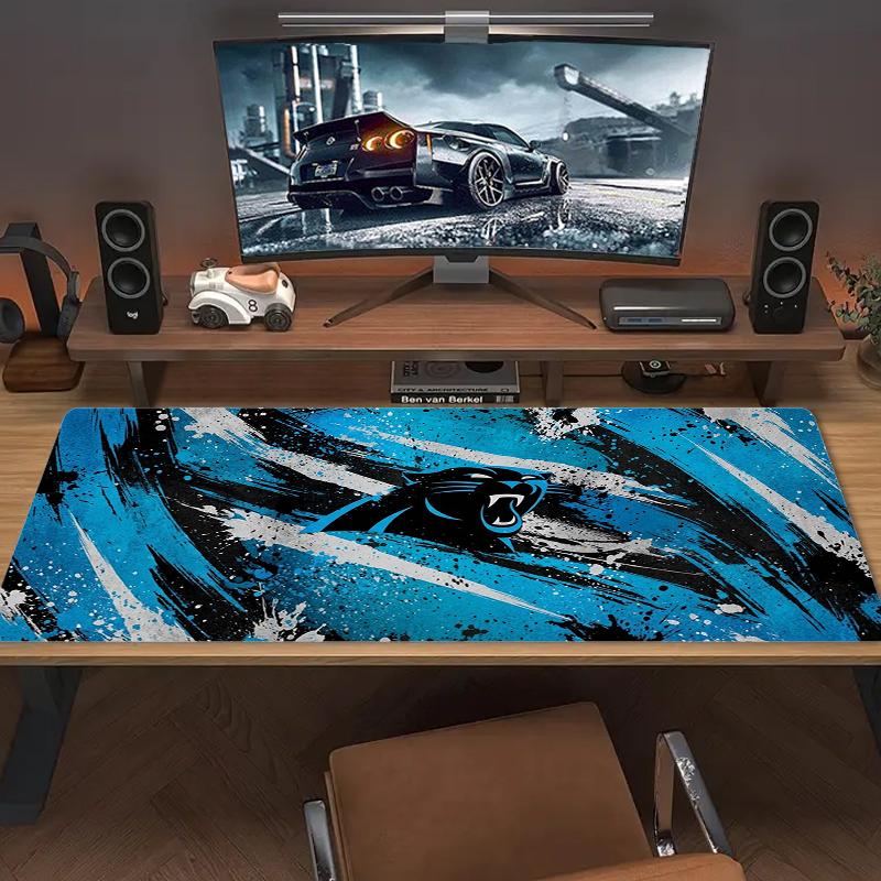 Carolina Panthers Mauspads Großes Gaming-Tischkissen Rutschfestes Laptop-Tablet Großes Mauspads XXL Matte Mini-PC-Spielmatte Mit Verriegeltem Rand
