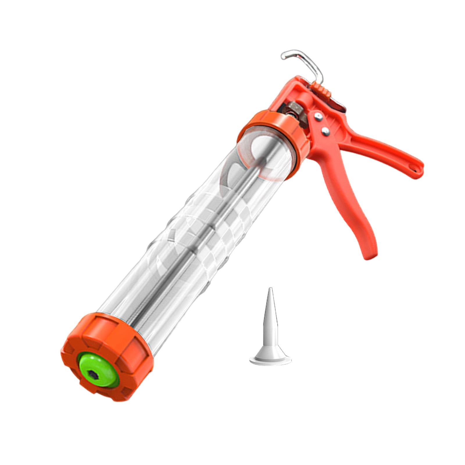 

Плавный пистолет для герметика без капель с курком Gator, удобной рукояткой и видимым контейнером для клея для домашнего строительства A