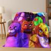 Coperta in flanella 3D F-FNAF Gioco Cartone Animato Morbida Calda Plaid per Letto Camera da Letto Soggiorno Viaggio Campeggio Picnic Regalo