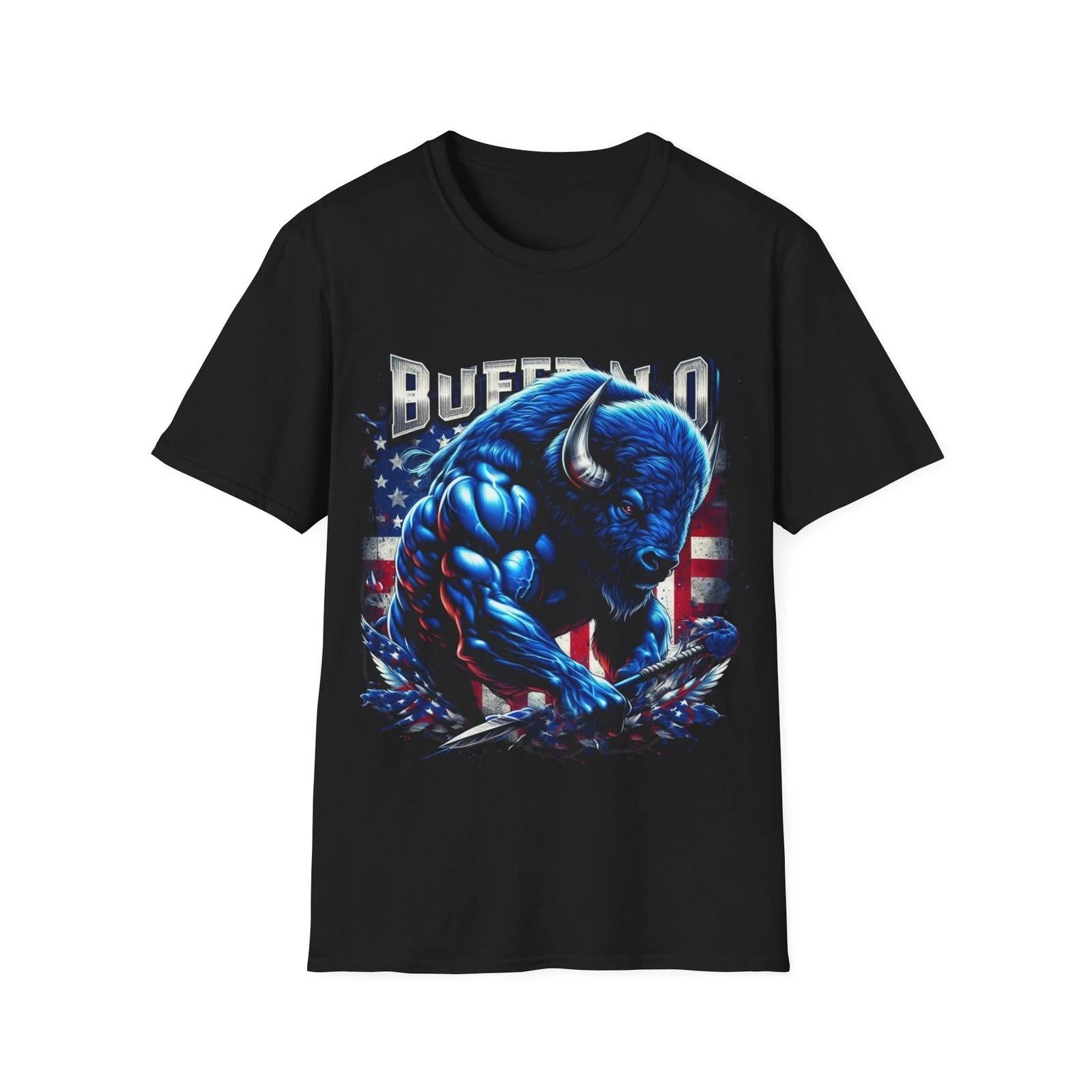 Men s and Women s T-shirts Buffalo Bill Charging T-Shirt - Dynamic Fan Apparel XXXXL