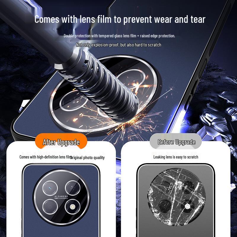 Enjoy 90 Pro Max Huawei 90 Plus Case: Built-in Lens Film, Metal Frosted, Full Coverage, Anti-Drop