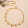 Bohemian Retro Metal Smiley Face Waist Chain Sunflower Summer Fashionable Dress Waist Versatile Body Chain Sexy Accessories