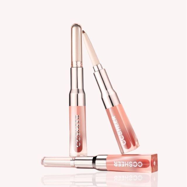 CCSHEER - Dual-Ended Lipliner & Lip Gloss - 4 Colors 03# Candied Hawthorn (2g & 0.2g)