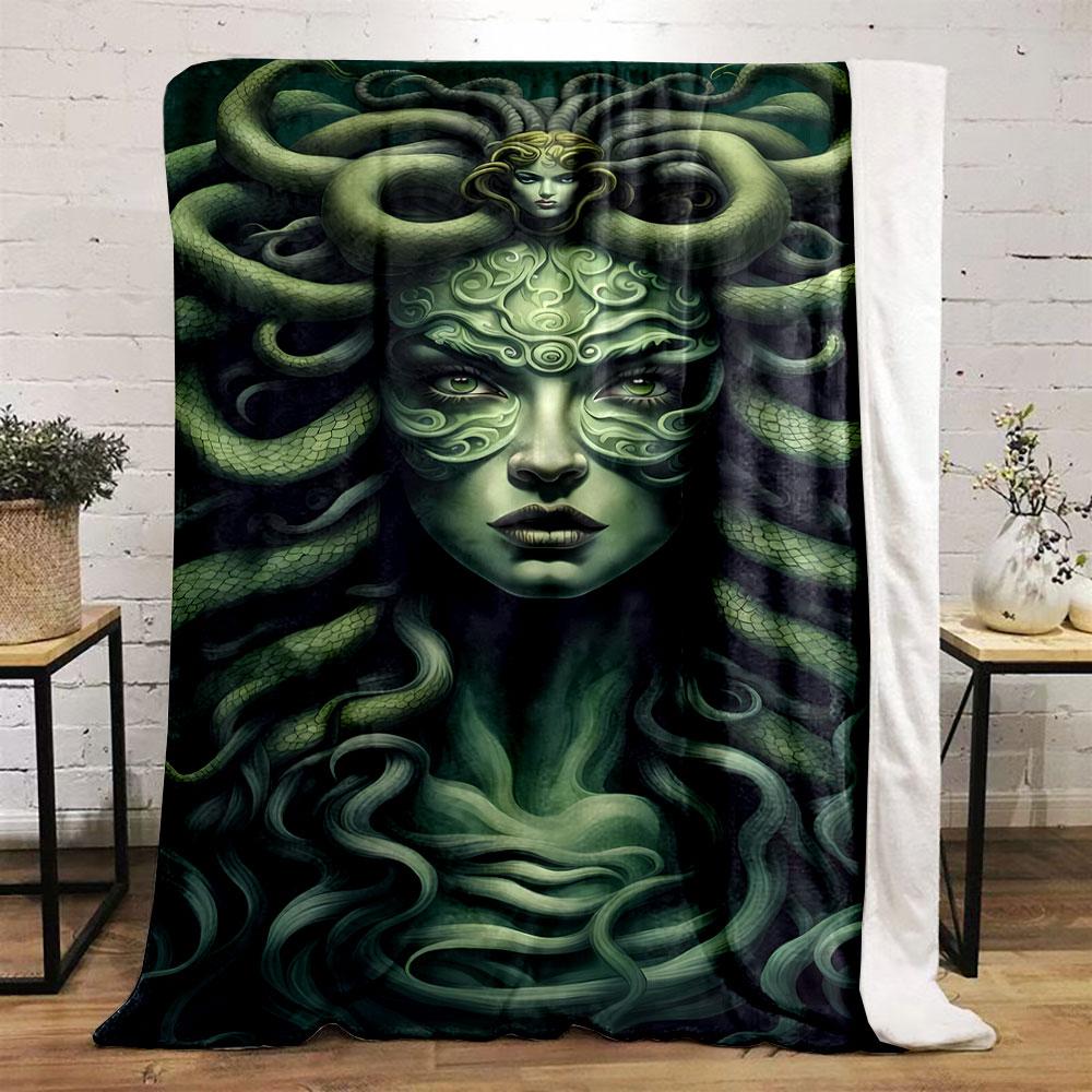 Medusa Snake Blanket bedroom Blanket for Livingroom Couch lunch break Soft throw for Friend's festival Gift
