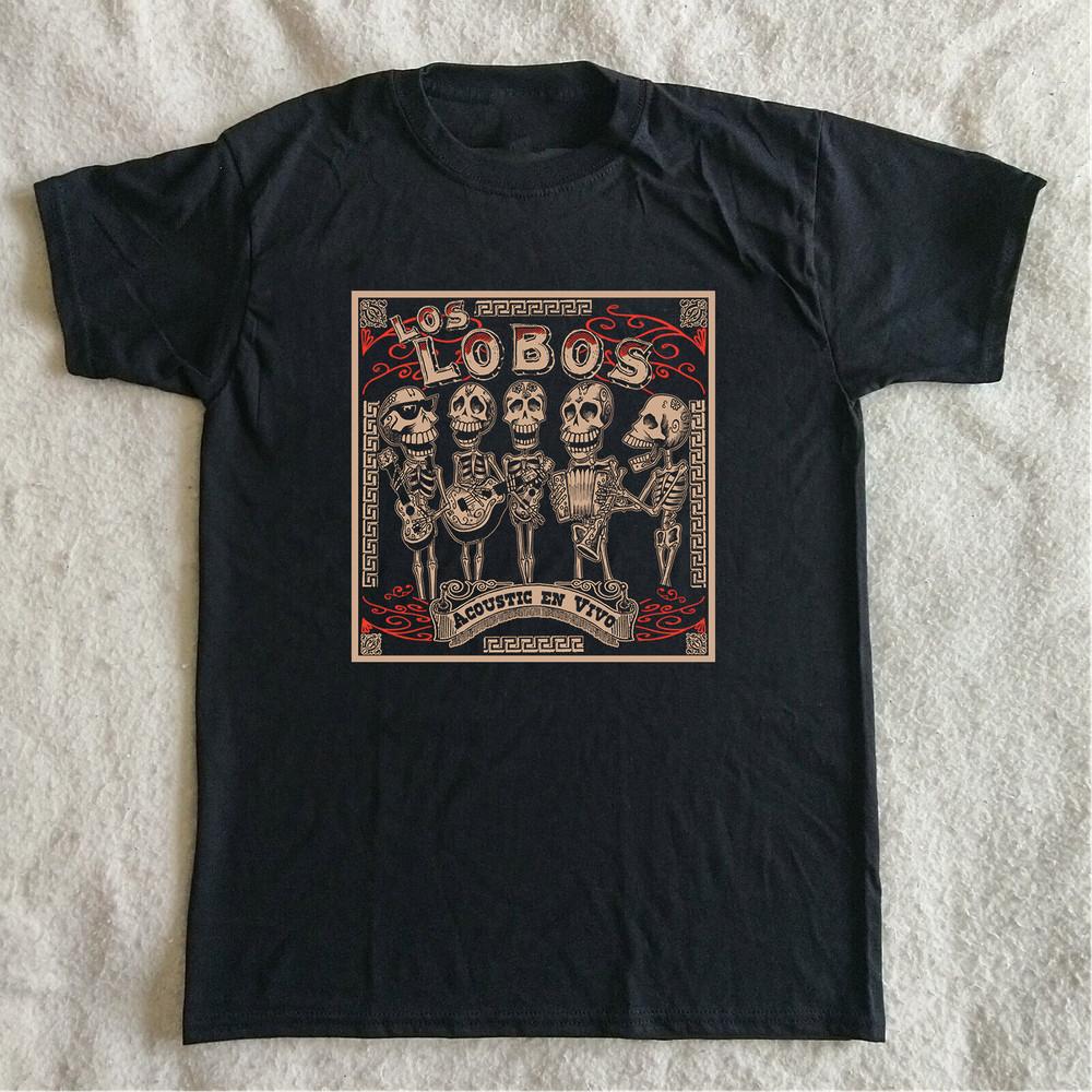 Koszulka z krótkim rękawem Los Lobos Band Acoustic En Vivo Pełny rozmiar S-5XL FH68 Koszulka Unisex