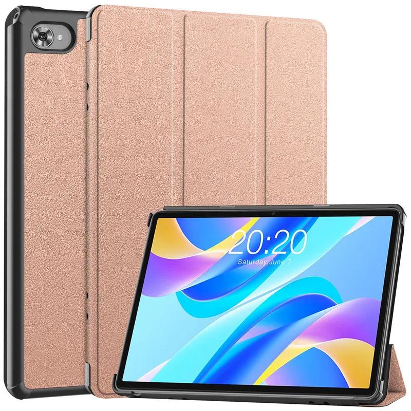 

Кожаный чехол для Teclast M40 Plus Pro P30s P40HD T50 Pro, чехол с откидной подставкой Smart Folio Tablet для Teclast M40 Plus P30s T50, противоударный чехол для детей For Teclast M40 Plus розового золота