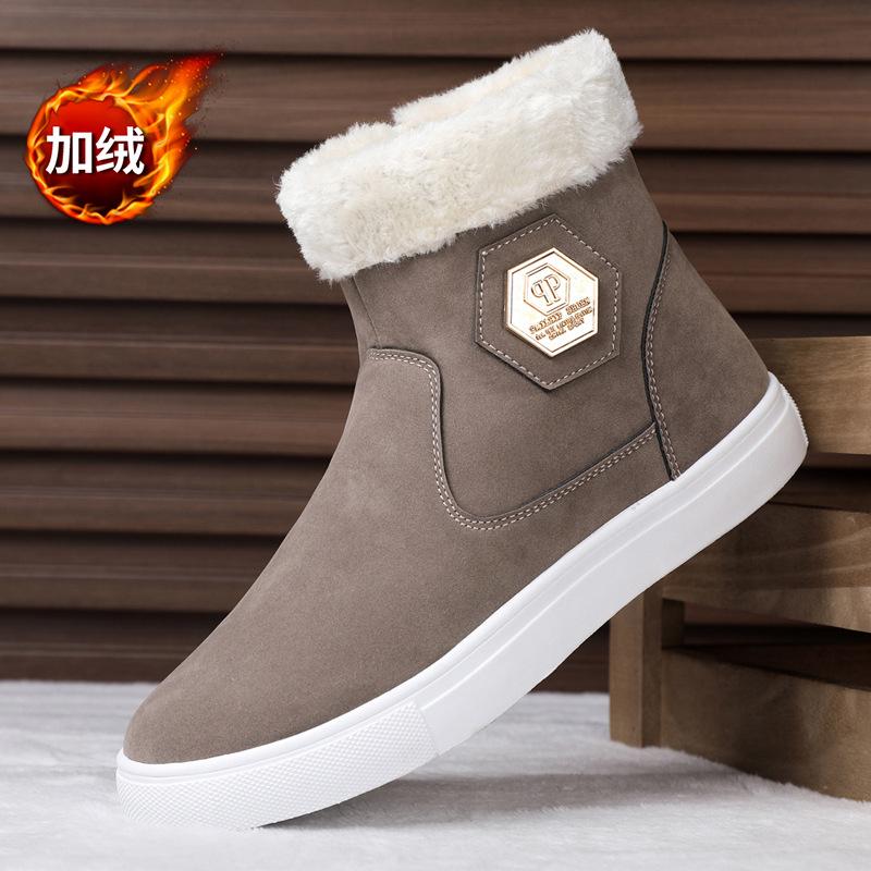 Men's Winter Warm Cotton Shoes 2025 New Classic Fashion Retro Plush Comfortable Anti Slip Snow Boots Outdoor Sports Casual Shoes