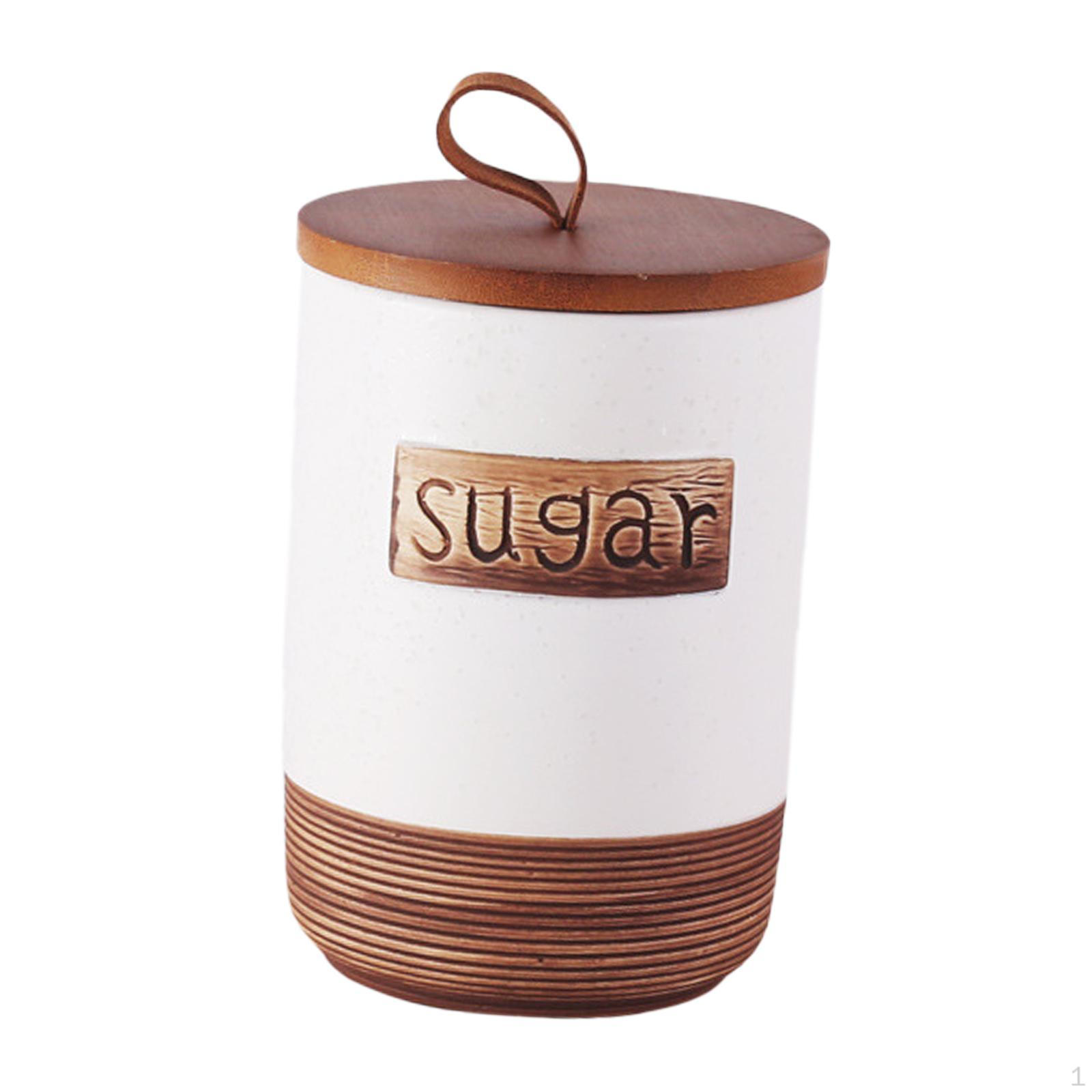 Креативная герметичная банка с деревянной крышкой для использования на кухне Sugar