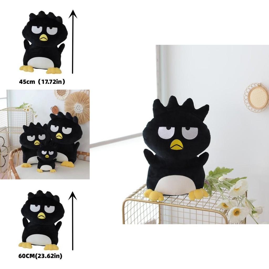Cartoon Cool Black Penguin Plush Toy With Ultra Soft Short Fur For Kids And Teens