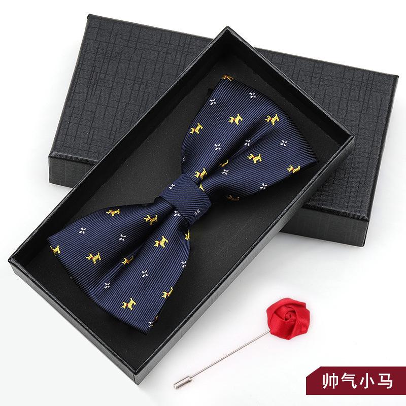 Bow Tie Men'S Wedding Groom Best Man Red Suit Shirt British Brothers Korean Bow Women'S Gift Box