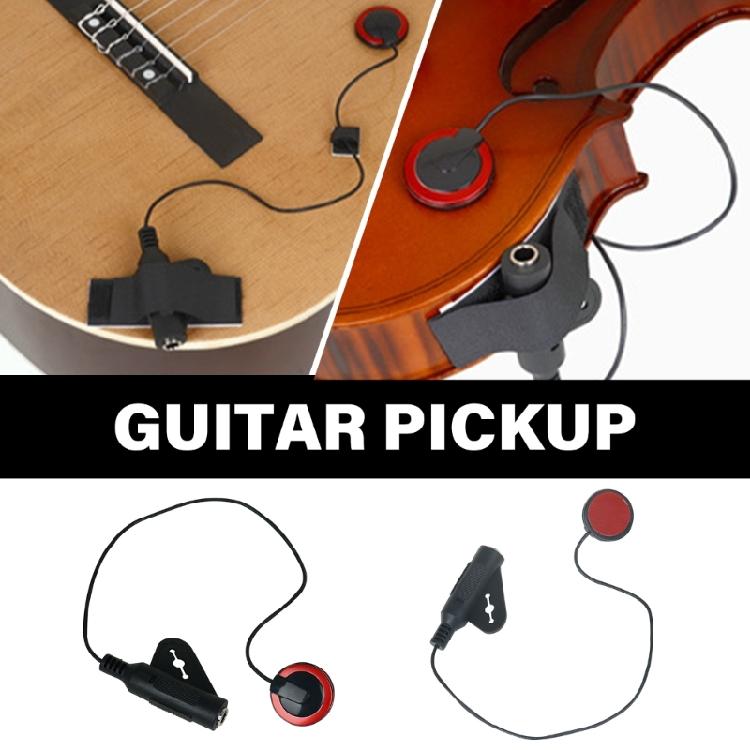 6.35mm Transducer Piezo Pickup Tuner for Acoustic Guitar Ukulele Mandolin Parts