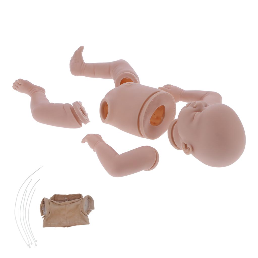 22Inches Blank Doll DIY Unpainted Simulation Doll Kit Limbs Cloth Body Parts Accessory