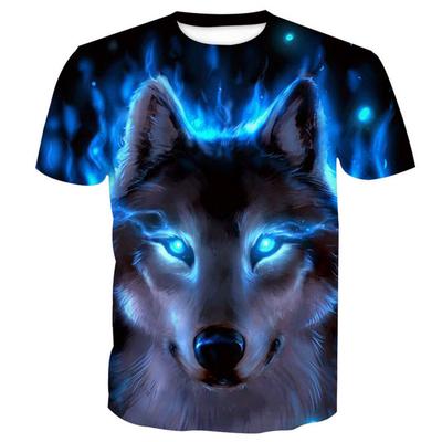 Beloved Mens Summer Digital Print Short Sleeve Round Neck Casual Loose Top Tee