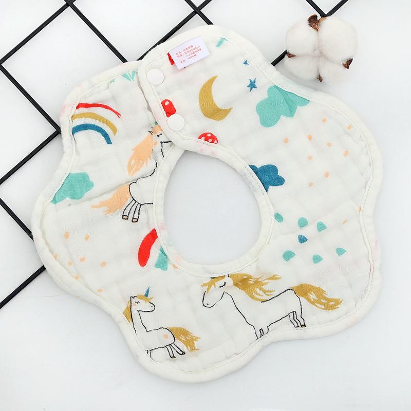 

Дитячий марлевий слюнявчик із бавовни-сірсакера