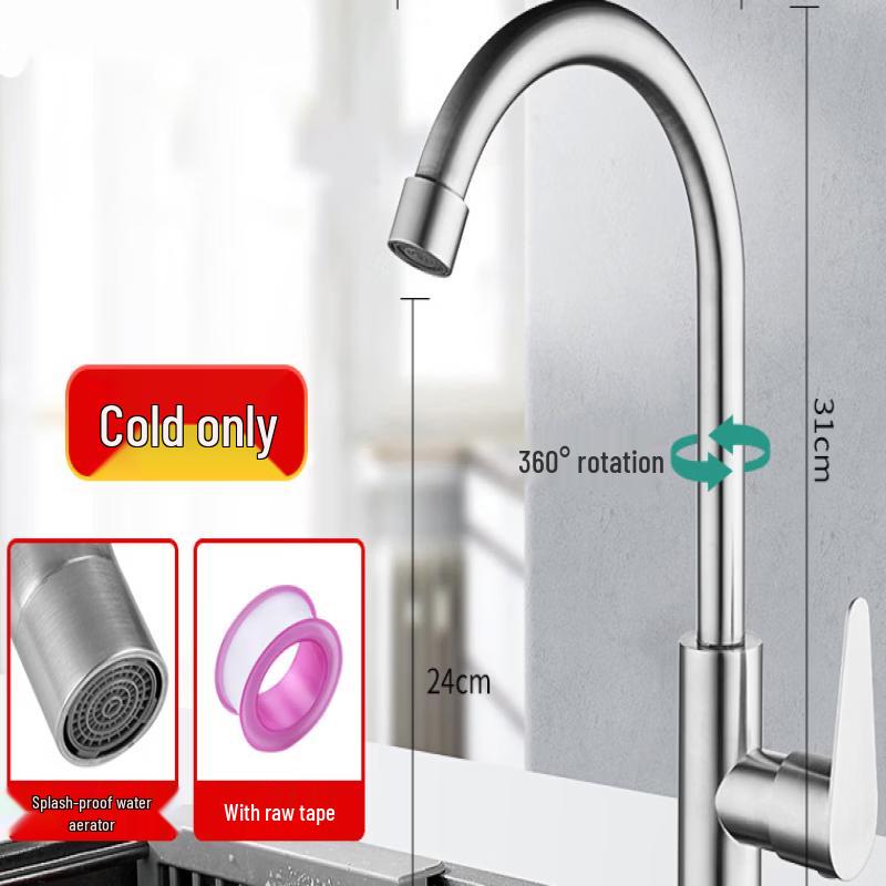 TLXT 304 Stainless Steel Hot & Cold Kitchen Faucet
