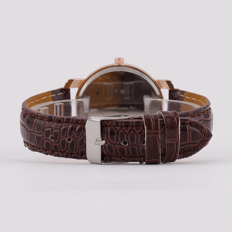 Women rystal Beads Watches Quartz Wristwatches Simple Leather Watch