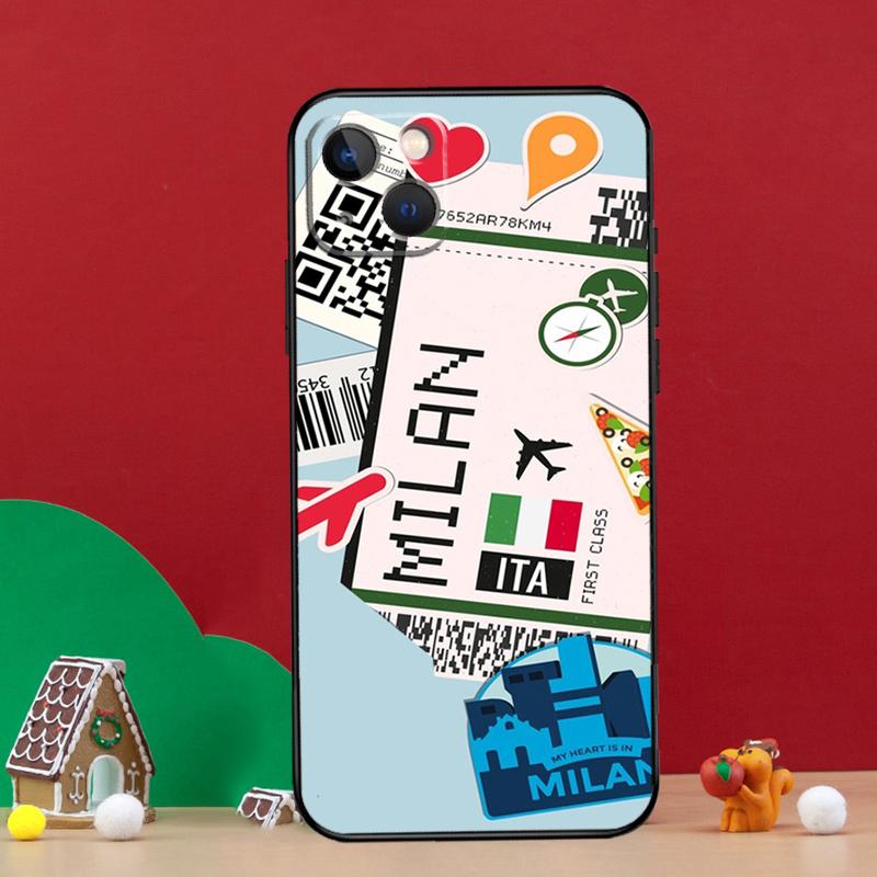 

BACAU ROMANIA BOARDING PASS Phone Case For iPhone 16e 11 12 13 14 15 16 Pro Max Mini XS X XR 15 16 Plus Cover Shell iPhone 14Pro MAX