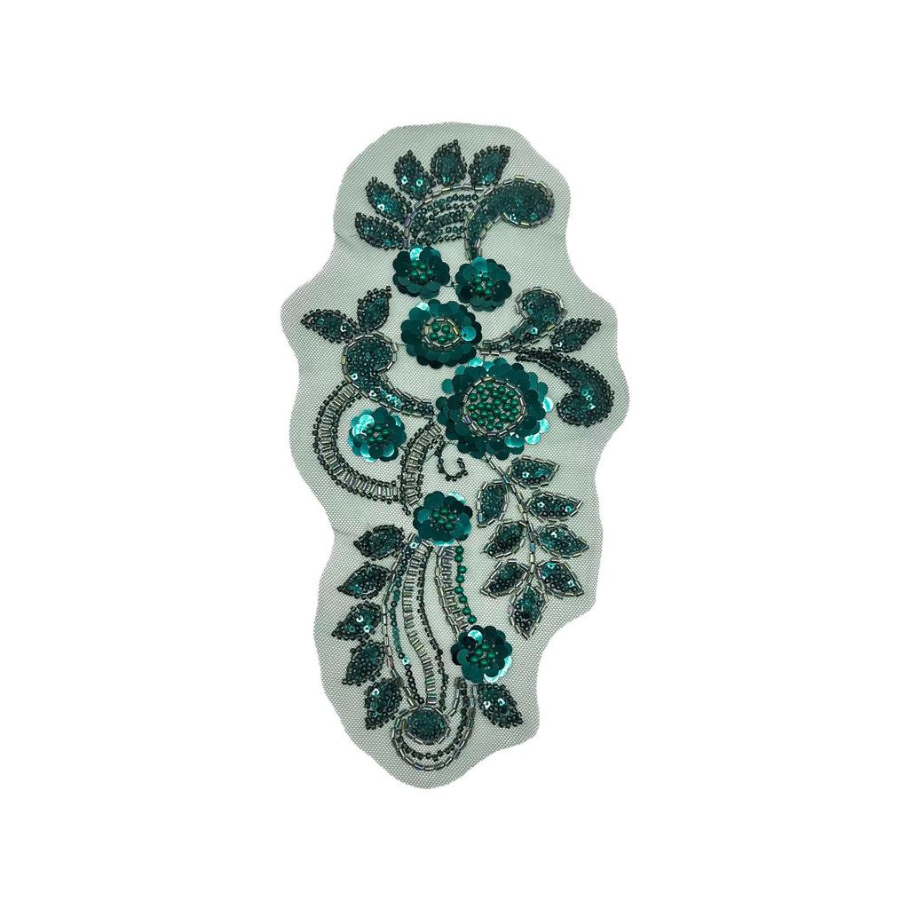 Multi-Color Mesh Beaded Sequins Flower Cloth Sticker Lace Lace Accessories Wedding Dress Handmade Diy Accessories Decoration