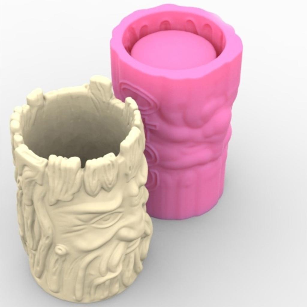 Silicone Vase Moulds Succulent Planter Mould Tree Stump Elder Shape სილიკონის ყვავილოვანი ქოთნის ყალიბი ვარგისი ვაზის დასამზადებლად