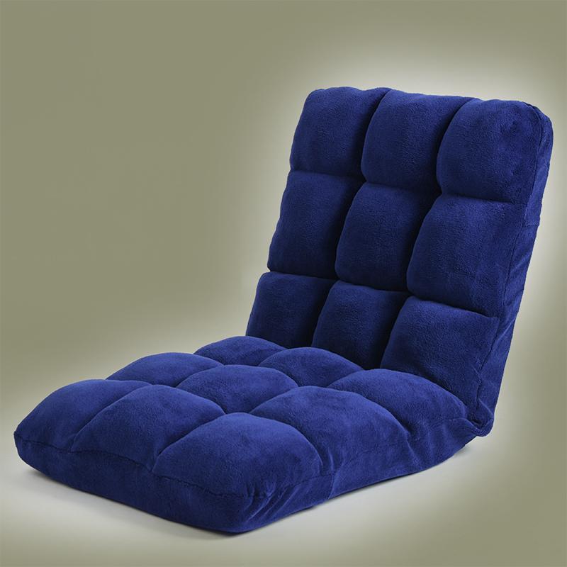 Foldable Floor Sofa Chair, Lazy Bag Bed for Living Room, Portable Lounger with Removable Cover, Easy Storage Ottoman for Bedroom