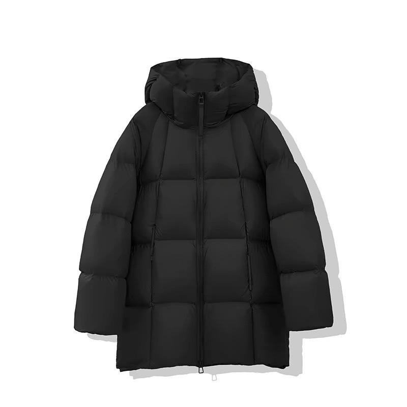 

Cotton clothes women s winter Korean version of the new medium and long popular cloud puffs fashion hooded thickened warm jacket XL чорний