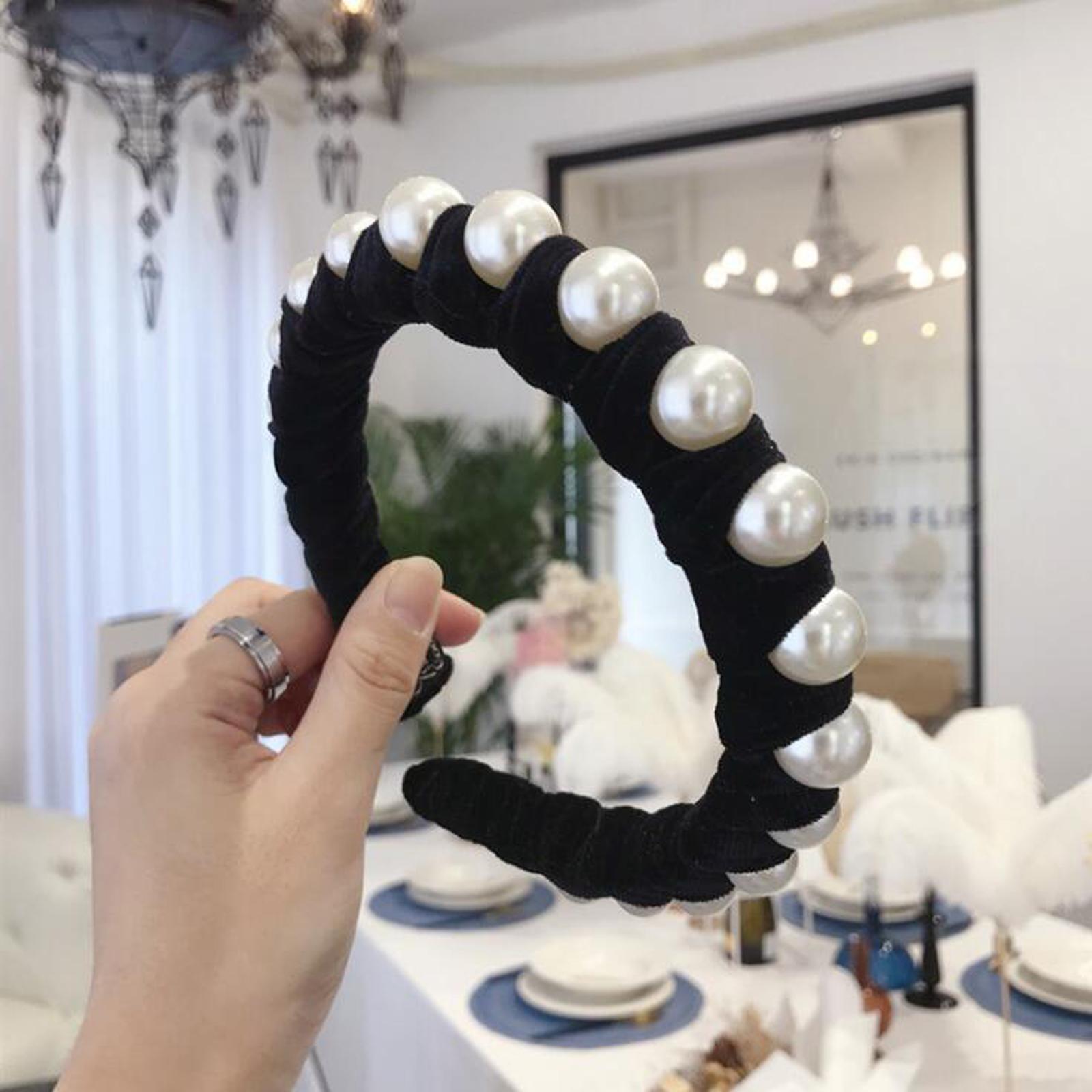 

PROLY Новая Мода Женская Повязка для Волос Жемчужная Обмотка Ободок Бархатный Головной Убор с Широкими Полями Высочайшего Качества Тюрбан Аксессуары для Волос