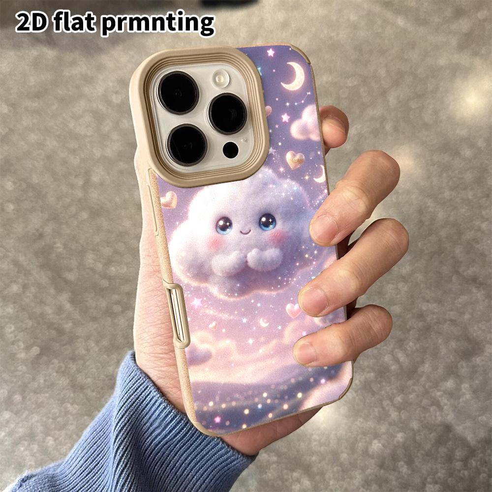 Phone Case: 2D Flat Lambskin Suitable for iPhone 18 17 16 15 14 13 Pro Protective Case, Cloud Baby, Christmas and Halloween Gifts