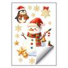 Winter Home Decor Christmas Window Clings, Cute Santa Claus Snowman Xmas Tree Stickers, Wall Stickers PVC Static Glass Decal for Living Room, Bedroom