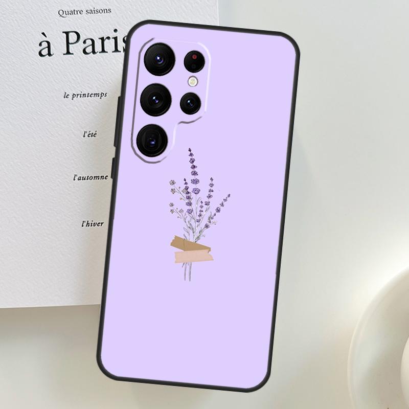 

Lavender Purple Flowers Case For Samsung Galaxy S26 Ultra S25 S24 S23 S21 S22 Ultra S10 S20 Plus S25 FE Phone Cover Galaxy S20 FE