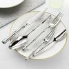 Bamboe Handvat 304 Roestvrij Staal High-End Westerse Vork & Lepel Set