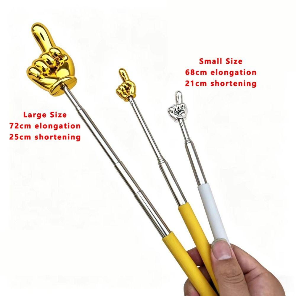 Lightweight Non-Slip Handle Retractable Reading Stick Finger Design Extendable Teaching Stick Pointing Rod Kids Reading