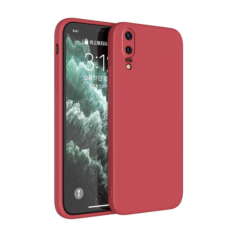 Per Custodie Huawei P50 P40 P30 P20 Lite Per Mate 20 30 40 Pro P smart Z Honor 8X Cover Lusso Originale Custodia per Telefono in Silicone Liquido