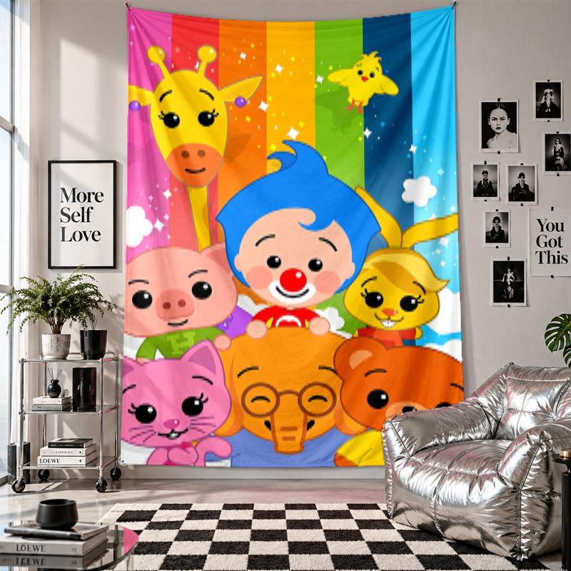 Wall TapestryEl Payaso Plim Plim Art Hanging Cloth Decorative Background Cover for Room Decoration