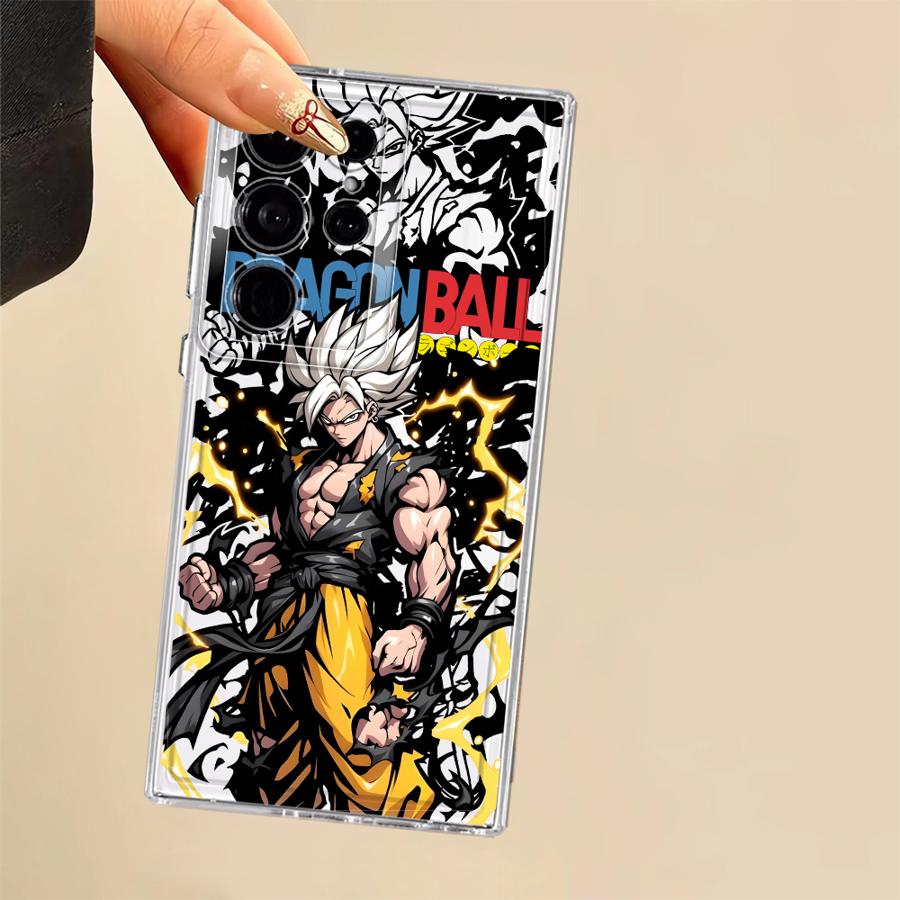 Case for Samsung Galaxy S21 S25 Edge S24 S20 Plus S26 Note 20 Ultra 10 S22 FE S23 Ultra Phone Cover Dragon Ball Son Goku