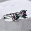 2025 Luxury Female Rings 925 Sterling Silver Bowknot Zircon Finger Rings for Women Y2K Sparkling Pink Bow Rhinestone Jewelry Gifts