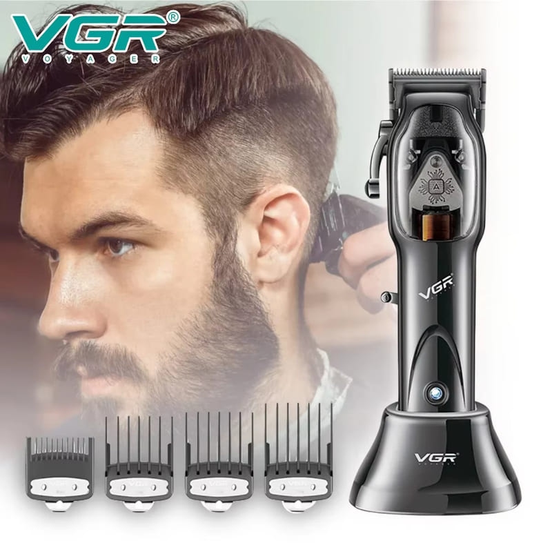 VGR 653 Original Hair Clipper Professional Hair Trimmer Beard Haircut 9000 RPM High Performance Adjustable Hair Cutting Machine Barber Clipper for Men