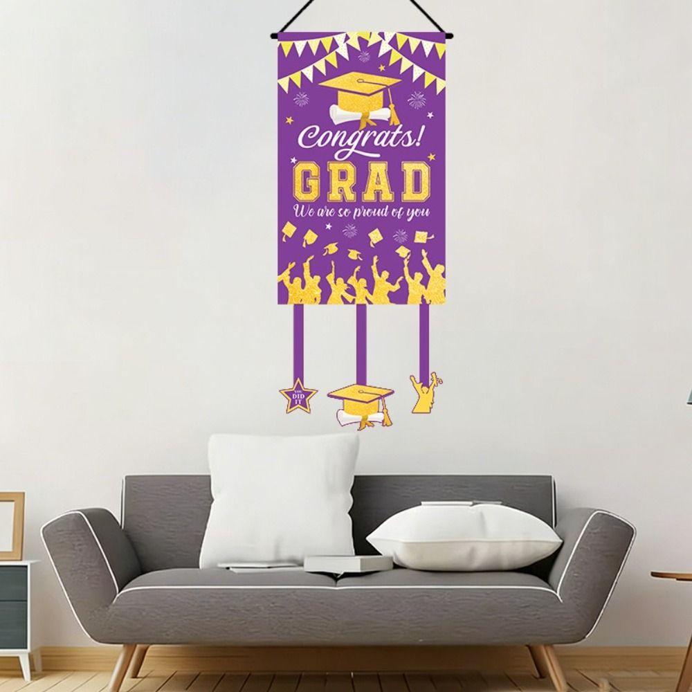 Photography Backdrop Graduation Door Flag Bachelor's Cap Graduation Decoration  Graduation Season
