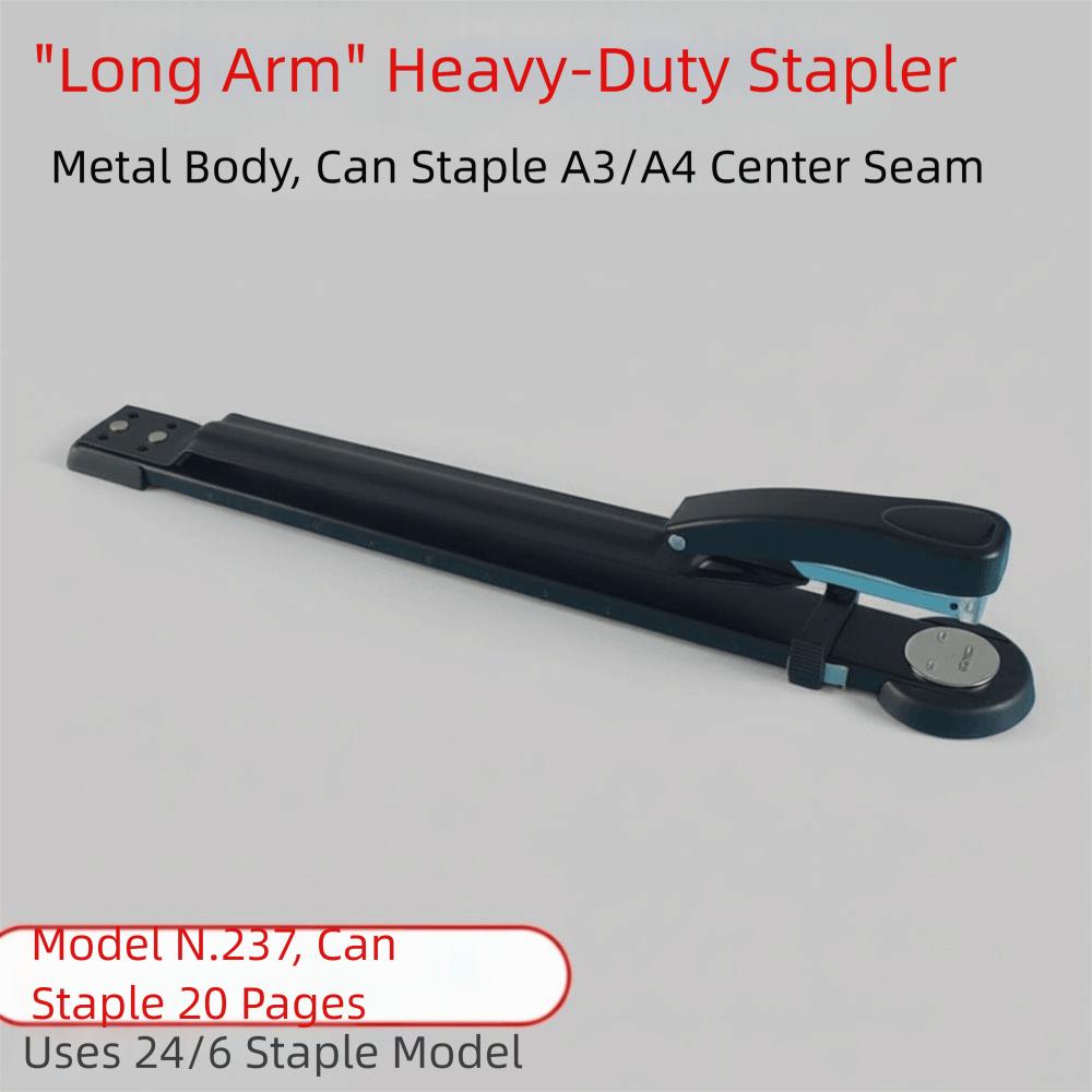 Thickened Long Arm Stapler Precision Scale Paper Stapler Durable Long Reach Stapler  For Booklet