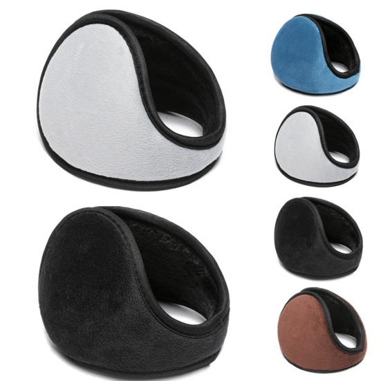 Unisex Windproof Riding Earmuffs Men Women Ear Warm Protector Thicken Plush Lining Ear Warmers Outdoor Cycling Warm Soft Ear Muffs