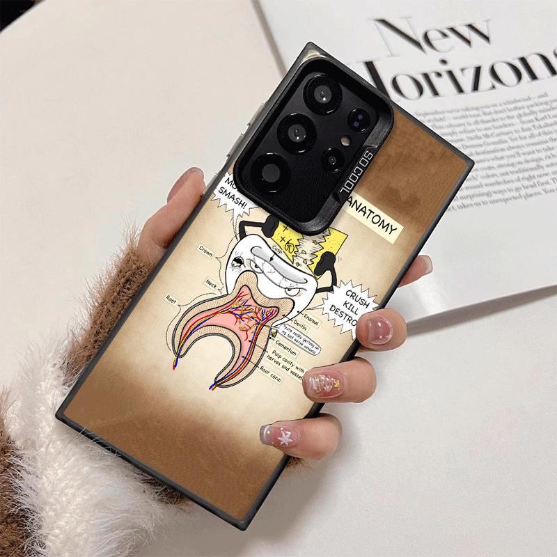

Tooth Dentist Pattern Shockproof Phone Case for Samsung Galaxy S26 Edge S25 Ultra S24 FE S23 Plus S21 Cover Anti Fall Fundas Samsung S23