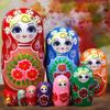 Wooden Painted Russian Nesting Dolls: 5, 7, 10, or 15 Layer Craft Toy & Souvenir