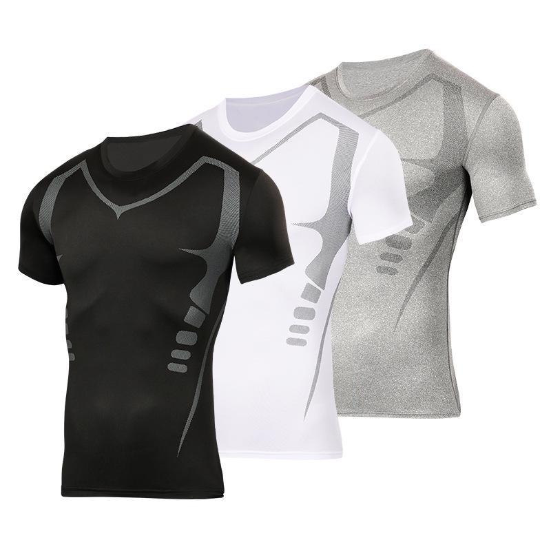 Men's Quick-Dry Compression Sports T-Shirt: Cross-Border Fitness, Short/Long Sleeve Options for Running, Basketball, Football