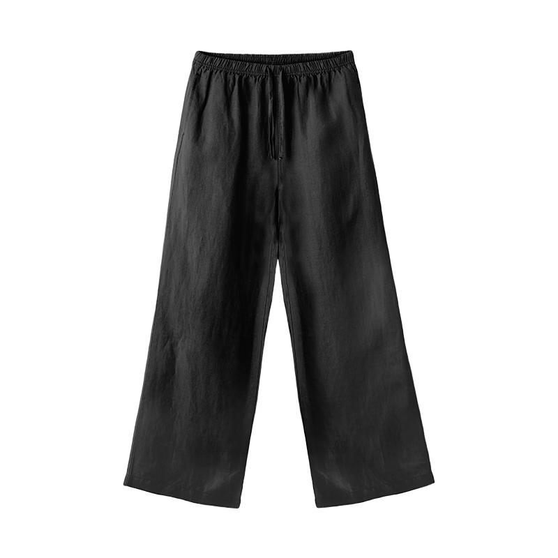 Jingzao Women's 100% Linen Wide-Leg Casual Pants