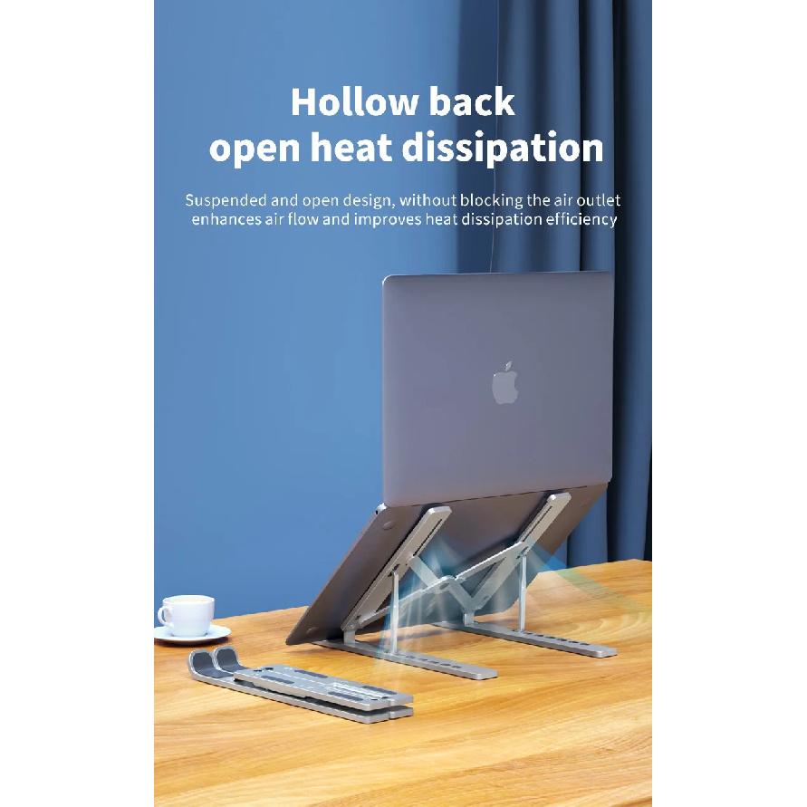 Metal Portable Foldable Laptop Stand Adjustable Notebook Holder Aluminum AD028